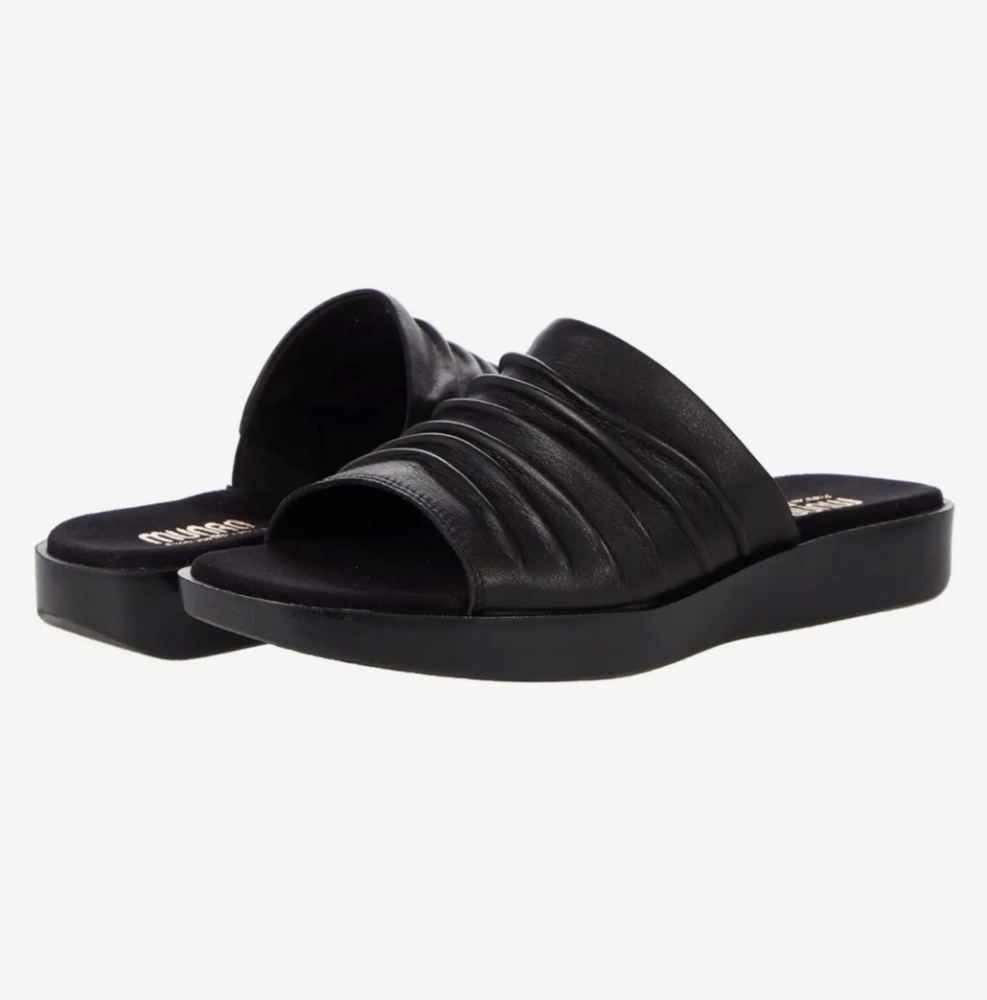 Munro Kala Slide Sandal Black Leather Size 11 M